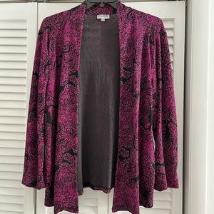 JM Collection Fuchsia and Black jacket